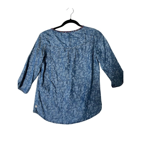 MAISON SCOTCH Womens Blouse Cornflower Blue EILGA Top Boho Button Up Size S - Picture 2 of 6
